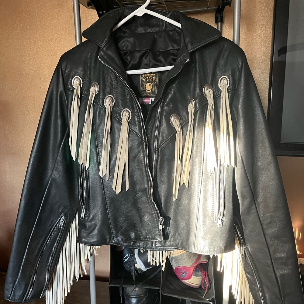 Gypsy Leather Riding Jacket Size 8 with Fringe